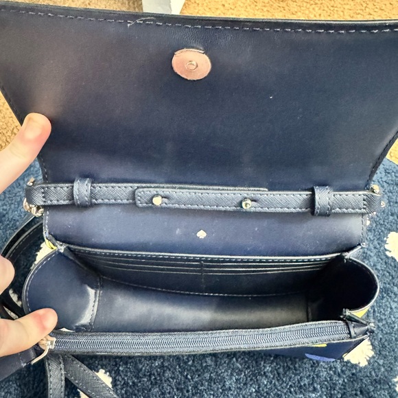 Kate Spade Blue Lemon Print Crossbody Bag & Cardholder - Picture 4 of 4